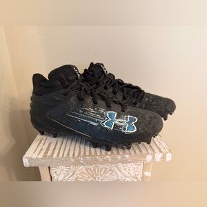 Under Armour Youth Blur Smoke Suede Jr. Football Cleats - Size 4Y